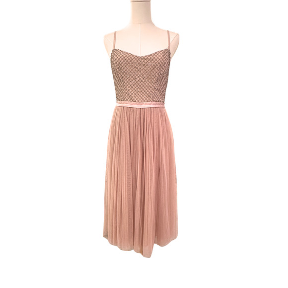 Needle & Thread NWT Copellia Embellished Ballet Pink Tulle Dress Size 6 - Picture 1 of 12